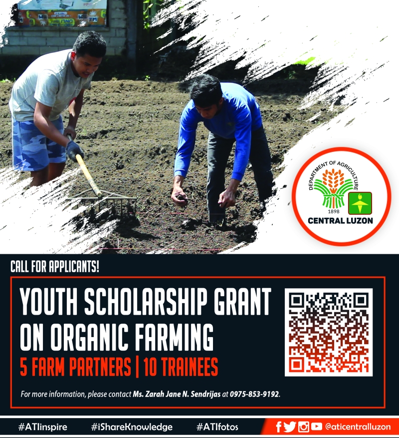 YOUTH SCHOLARSHIP GRANT ON ORGANIC FARMING 2023 | ATI Central Luzon